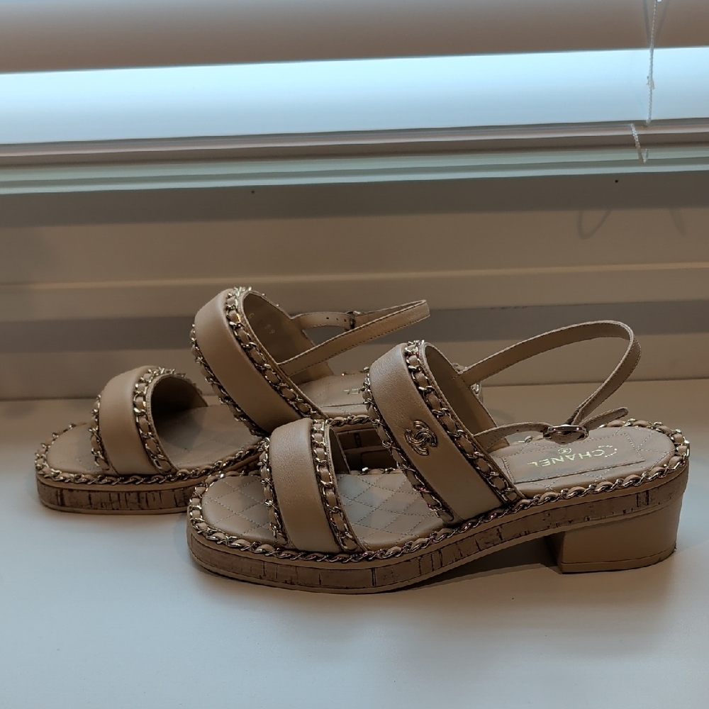 Chanel Beige Women's Sandals